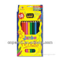 color pencil/ jumbo color pencil / hexagonal jumbo color pencil with plastic sharpener in paper box